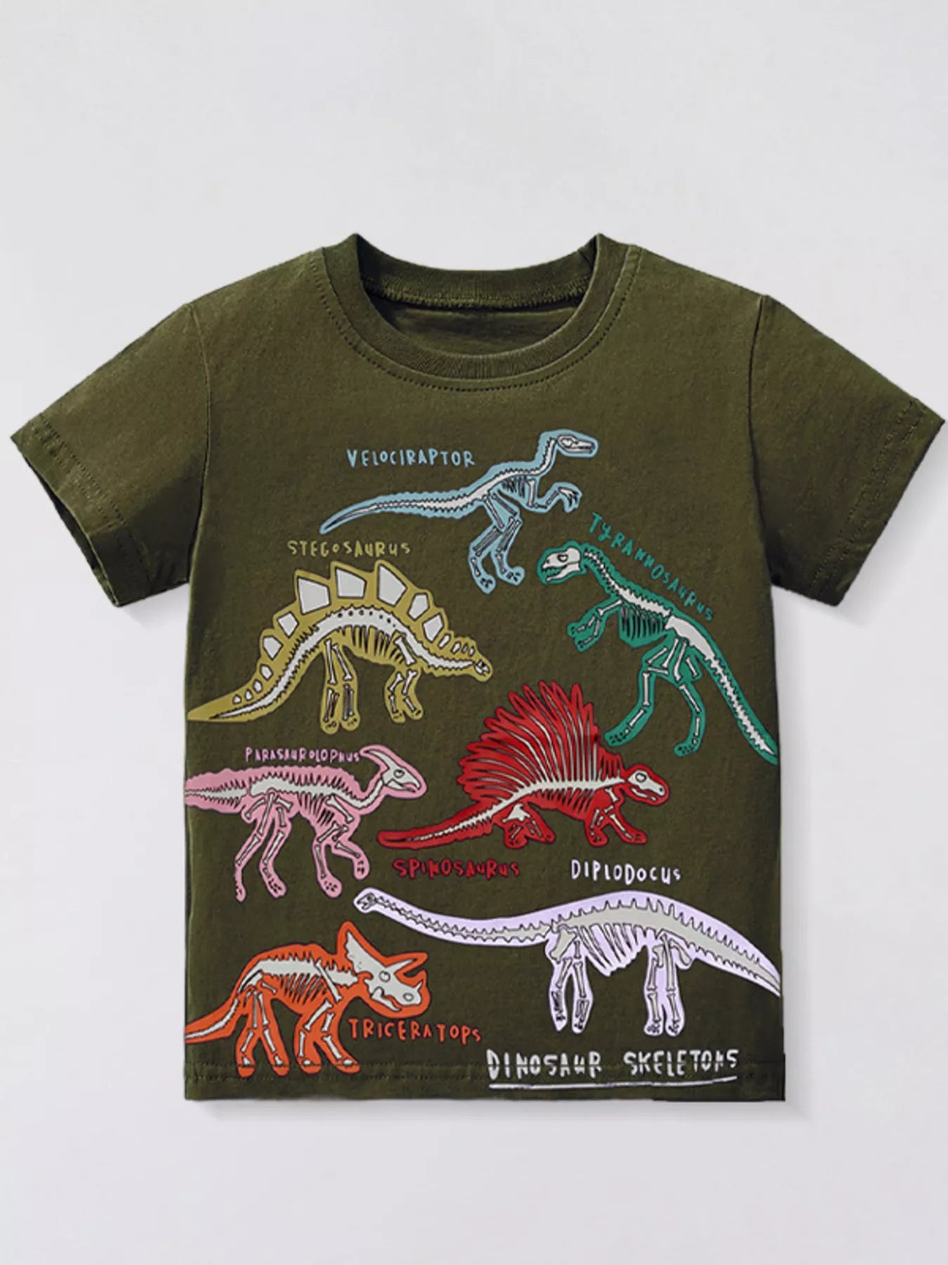 Kids Dinosaur Skeleton T-Shirt | Fun Graphic Tee for Boys & Girls