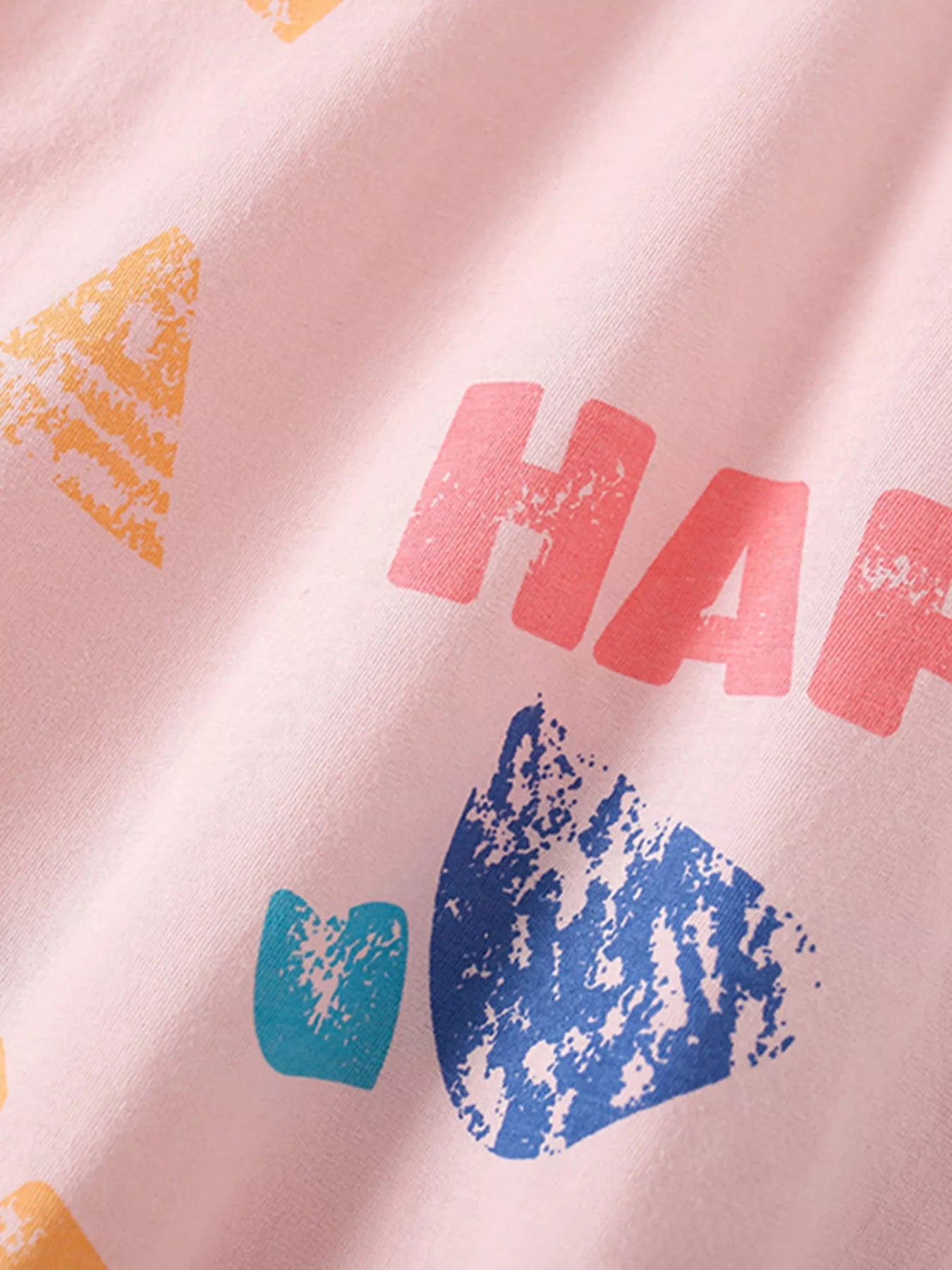 Kids Happy Print Pajama Set | Soft Cotton Short Sleeve Top & Shorts for Boys & Girls