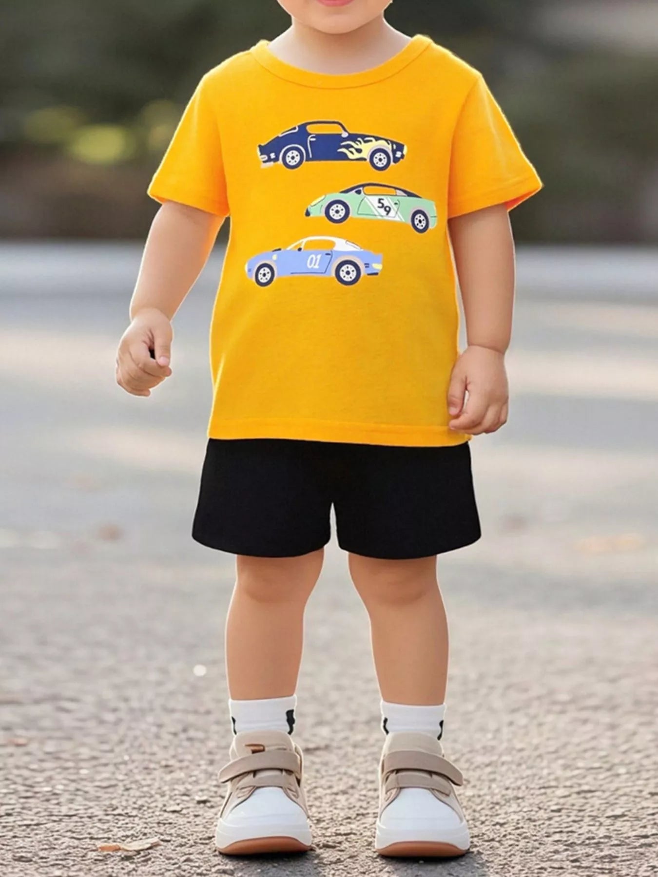 Kids Car Graphic T-Shirt – Soft Cotton Short Sleeve Tee for Boys & Girls