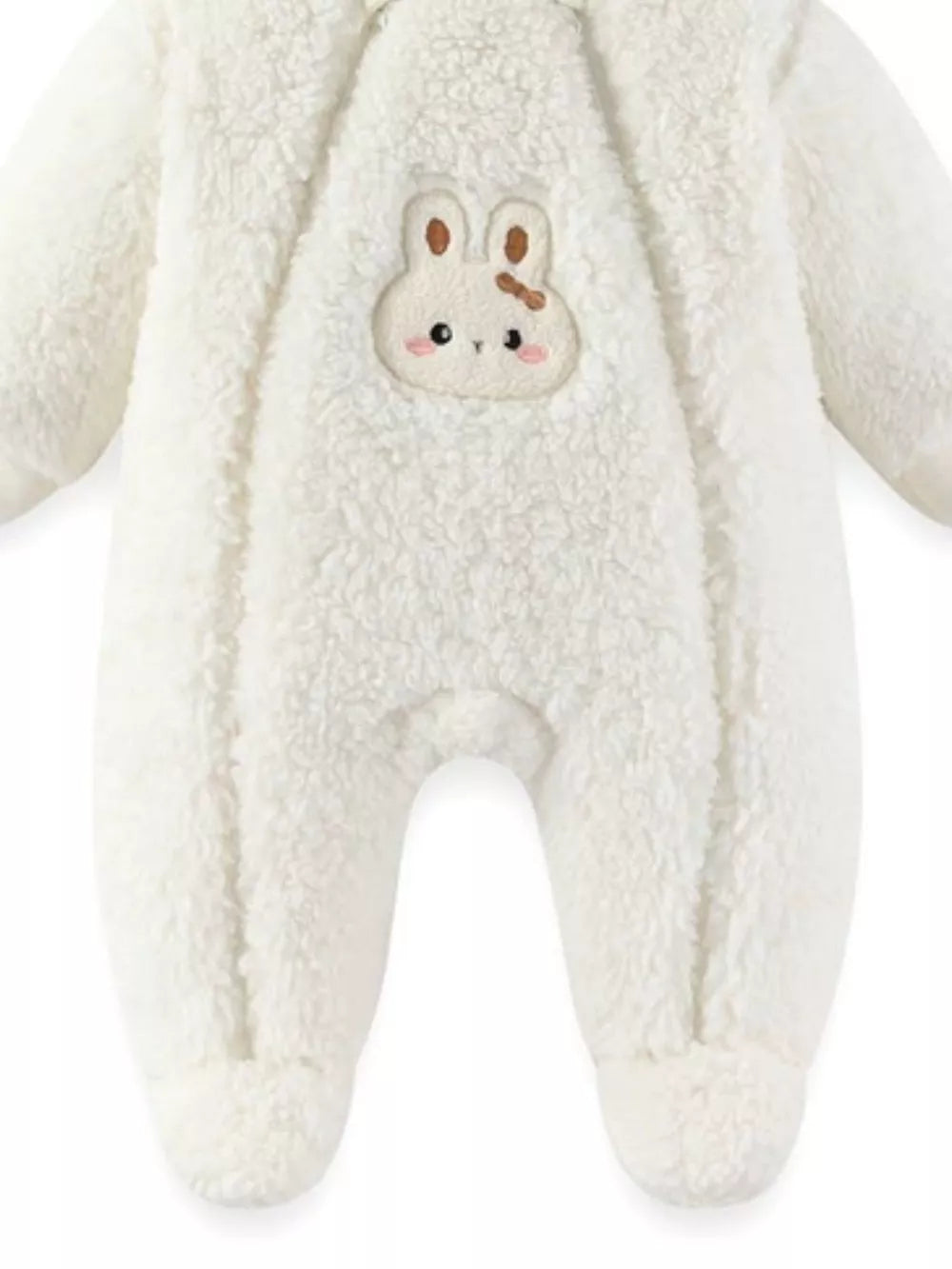 Baby Bunny Hooded Fleece One-Piece – Cozy Infant Romper