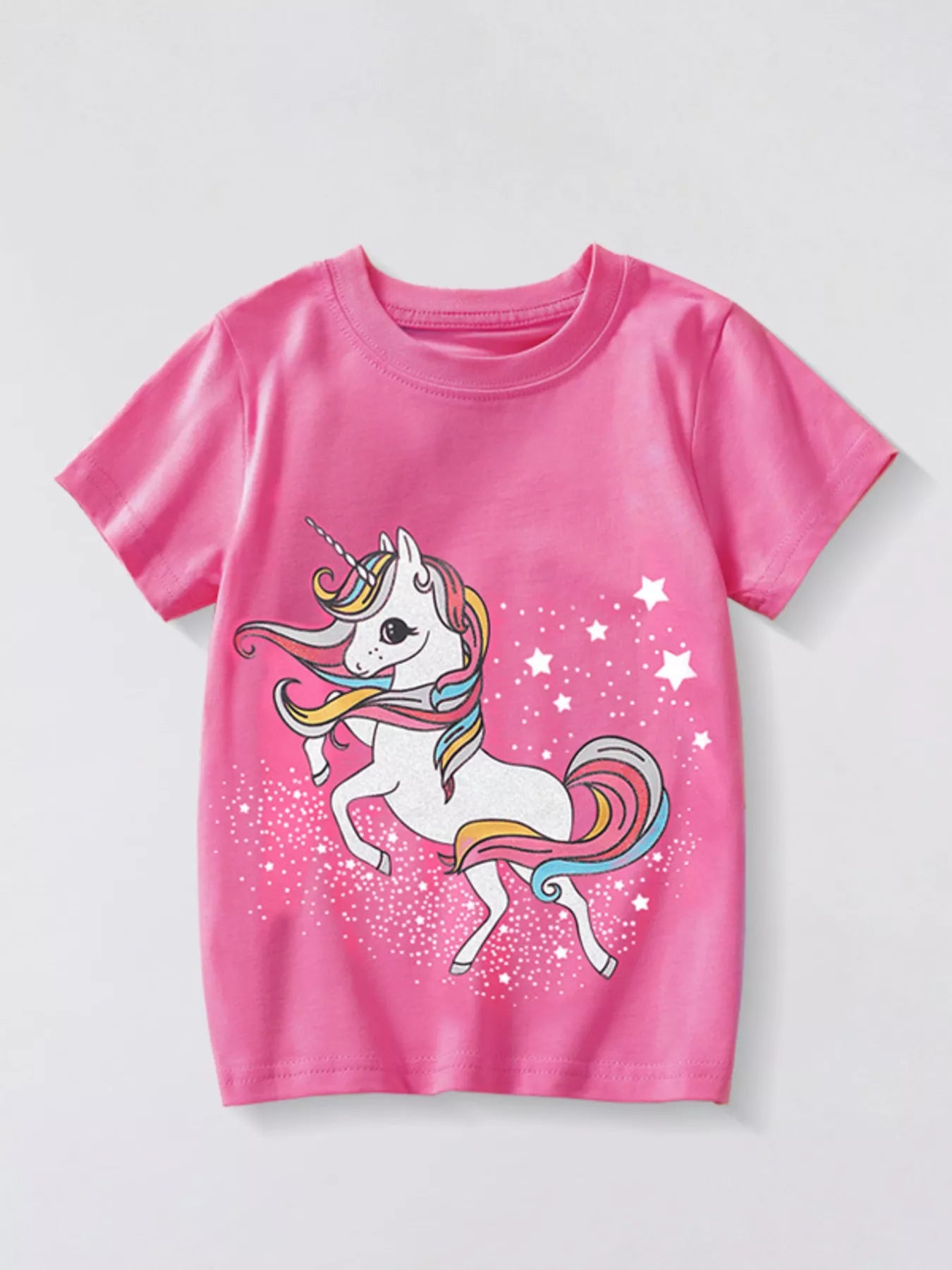 Kids Unicorn T-Shirt – Rainbow Graphic Tee for Girls