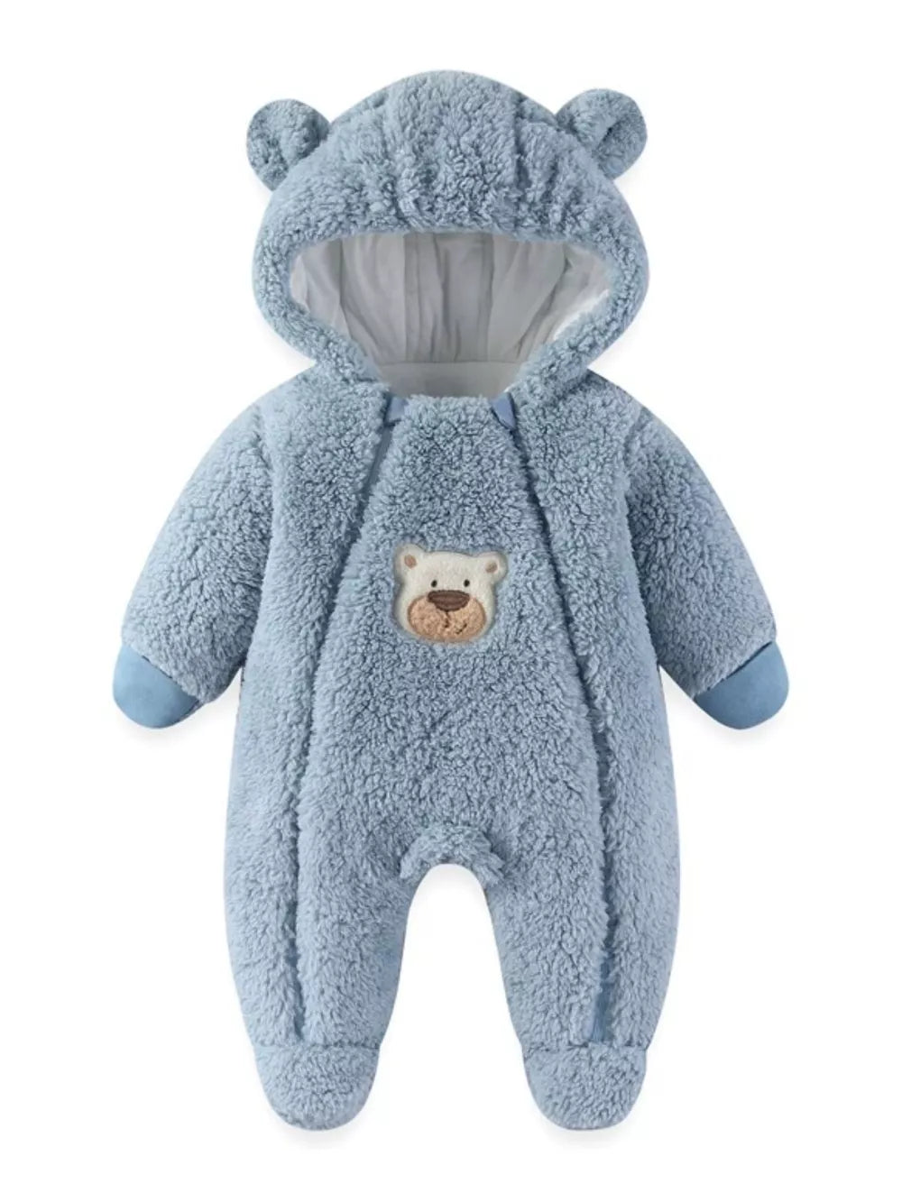 Baby Bunny Hooded Fleece One-Piece – Cozy Infant Romper