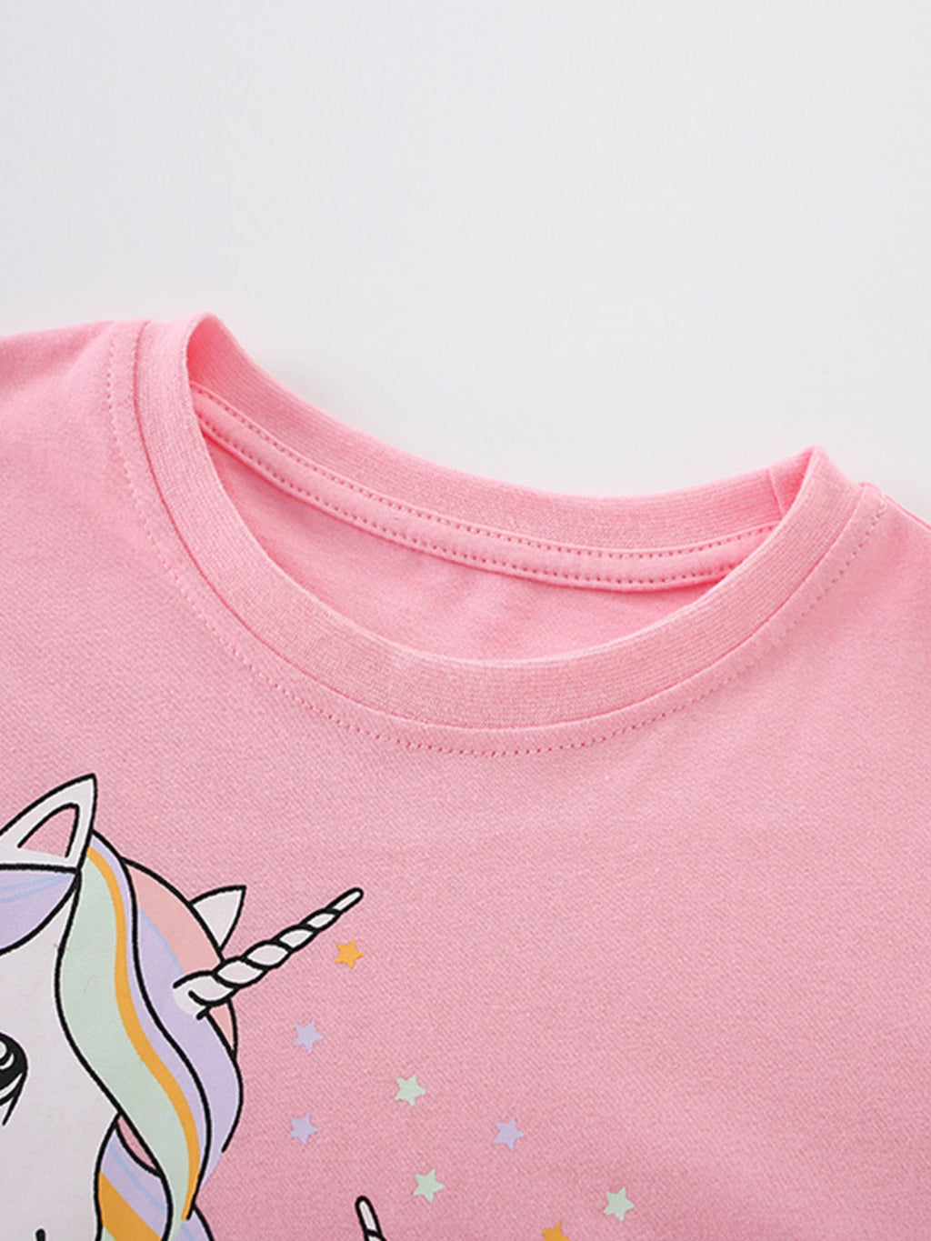 Girls Unicorn Tee & Shorts Set – Soft Cotton 2-Piece Summer Outfit (Ages 2–8Y)