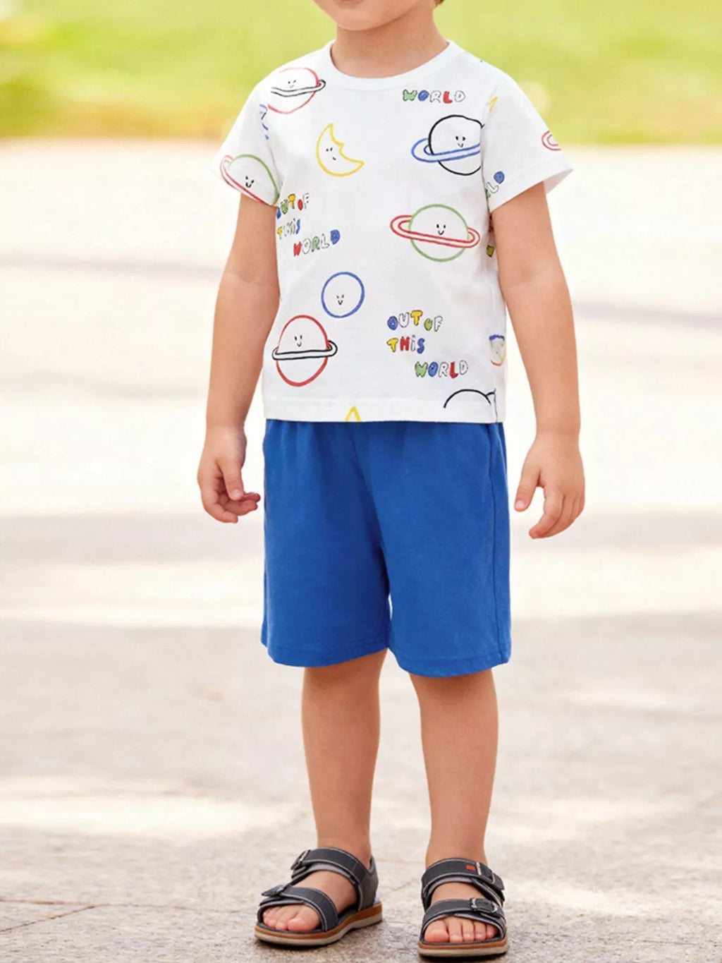Kids Printed T-Shirt & Shorts Set – Comfortable Summer Outfit for Boys & Girls