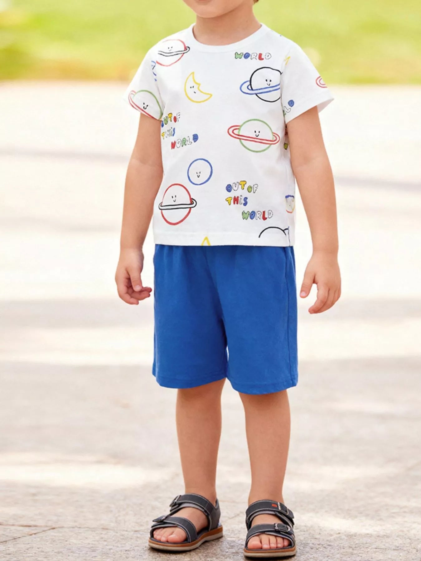 Kids Printed T-Shirt & Shorts Set – Comfortable Summer Outfit for Boys & Girls
