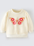 Children's Butterfly Graphic Crew Neck Sweatshirt
