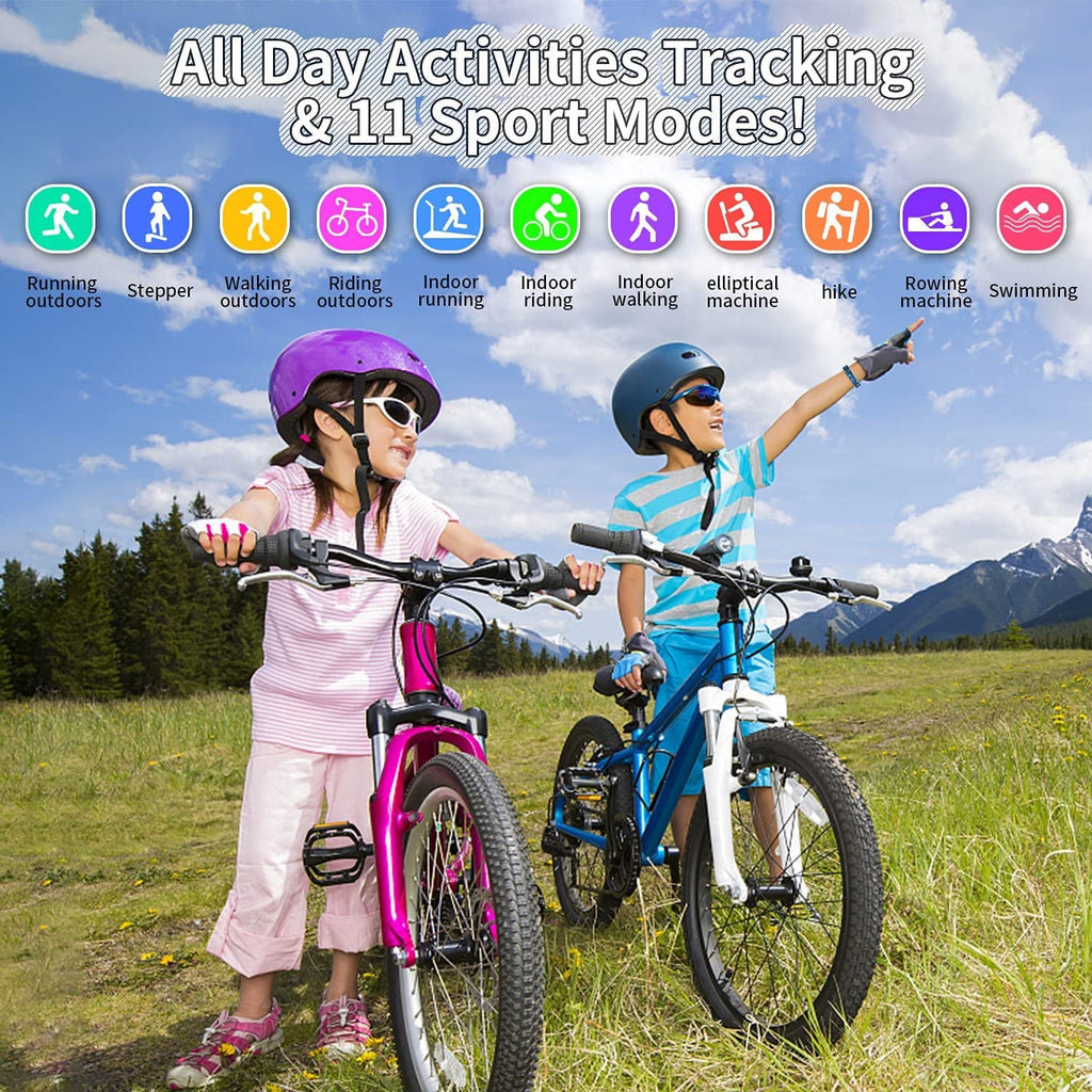 Kids Fitness Tracker Watch | IP68 Waterproof, 11 Sport Modes, Ages 6–16