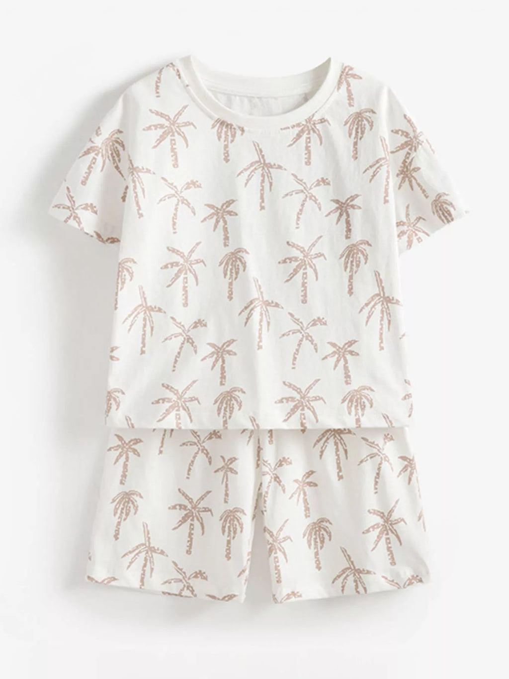Kids Tropical Palm Print Outfit | Matching T-Shirt & Shorts Set for Boys & Girls