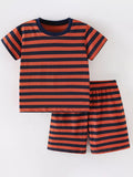 Kids Striped Summer Outfit Set - Comfortable 2-Piece Top & Shorts
