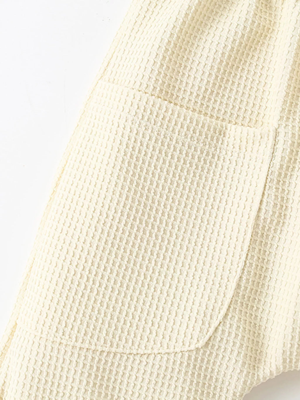 Kids Waffle Knit Pajama Set – Soft Cotton Tee & Shorts with Pockets